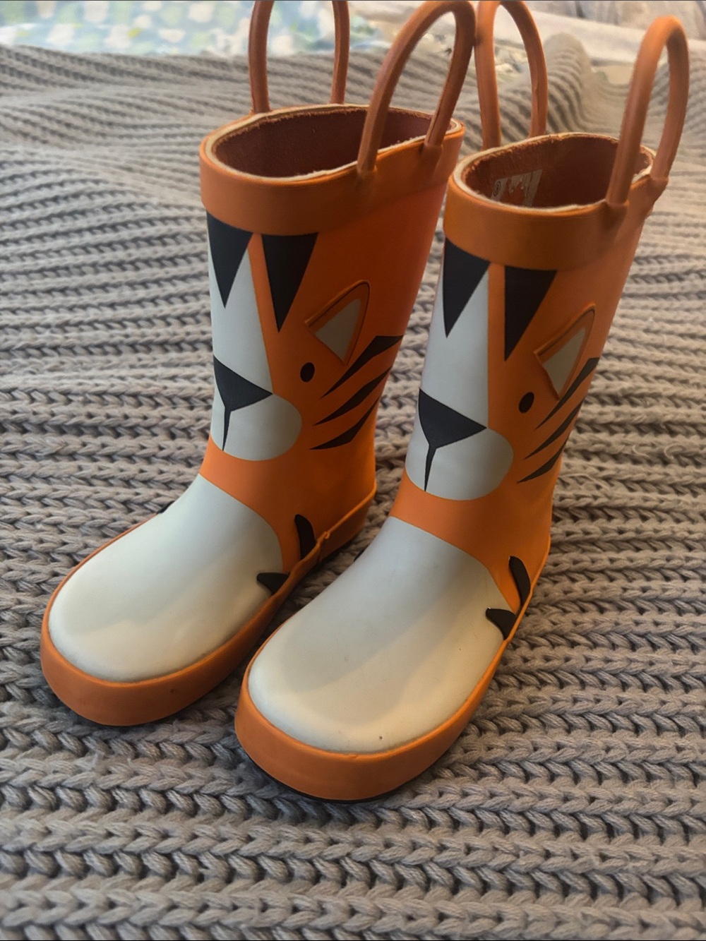 Cat & Jack Kids Orange Tiger Rain Boots